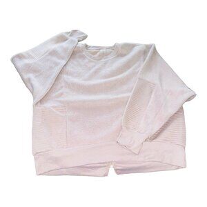 NWT TAHARI SPORT Lilac Long Sleeve w Thumbholes Fuzzy Back Zip Shirt Top 2X